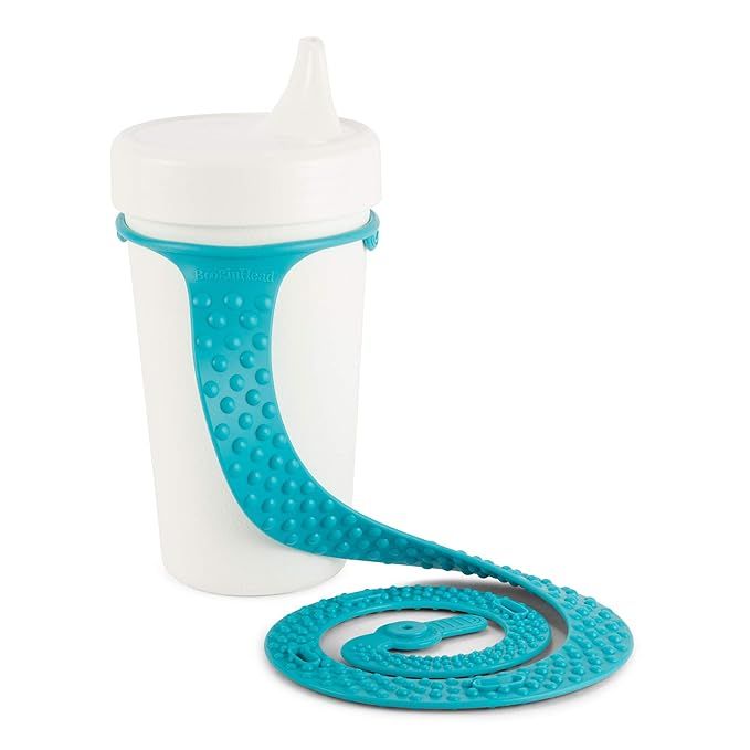 BooginHead Baby Toddler Sippigrip Food Grade Silicone Sippy Cup Holder Strap, Cool Teal | Amazon (US)