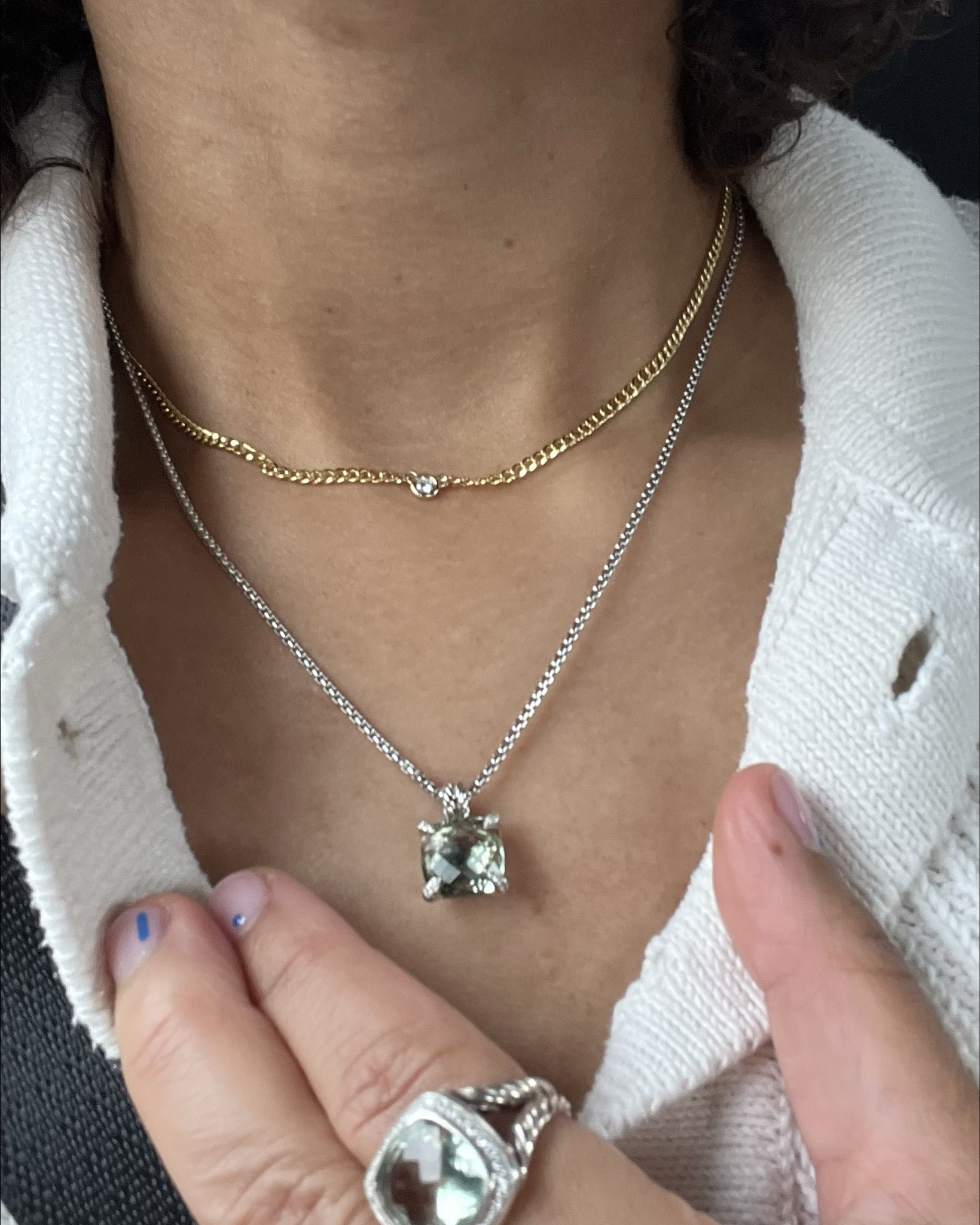 Current go to jewelry combo. Forever mixing metals. 

#LTKOver40 #LTKStyleTip