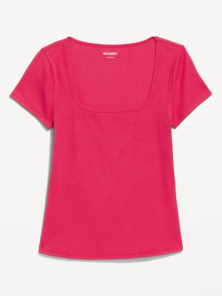 Fitted Square-Neck T-Shirt | Old Navy (US)