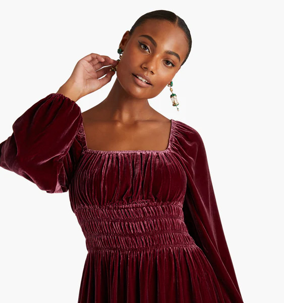 The Jasmine Nap Dress - Burgundy Velvet | Hill House Home
