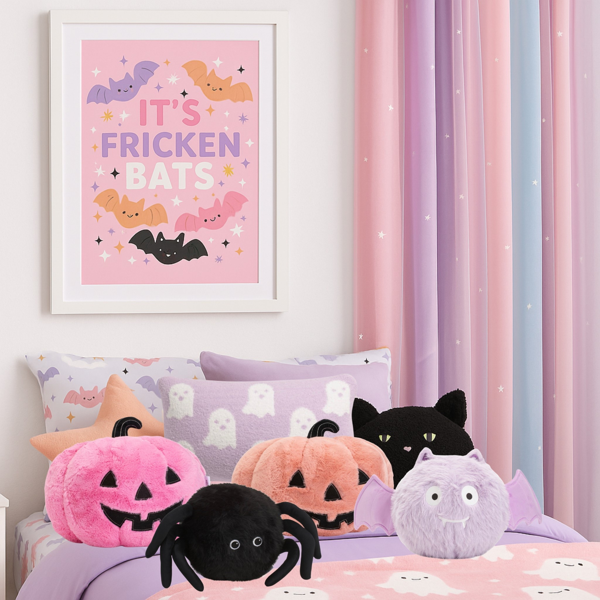 Cute pastel Halloween finds! Perfect for a spooky cute little girl’s room! #pastelhalloween #kidsbedroomhalloween #halloweenbedroom #girlsroom 

#LTKSeasonal