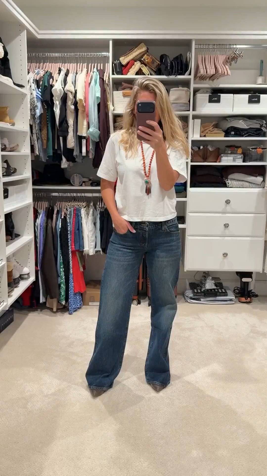 My favorite kind of outfit lately: elevated basics with one statement piece ✨

A white tee and great denim are the foundation, but the jewelry and heels are what make the look feel styled instead of simple.

Wearing @ayr The Practice Tee, @framedenim Pixie jeans, @samedelman Hazel pumps, and the stunning @jenniferbehr x @juliaberolzheimer necklace that instantly pulls everything together.

#LTKootd #LTKSeasonal #LTKPetite
