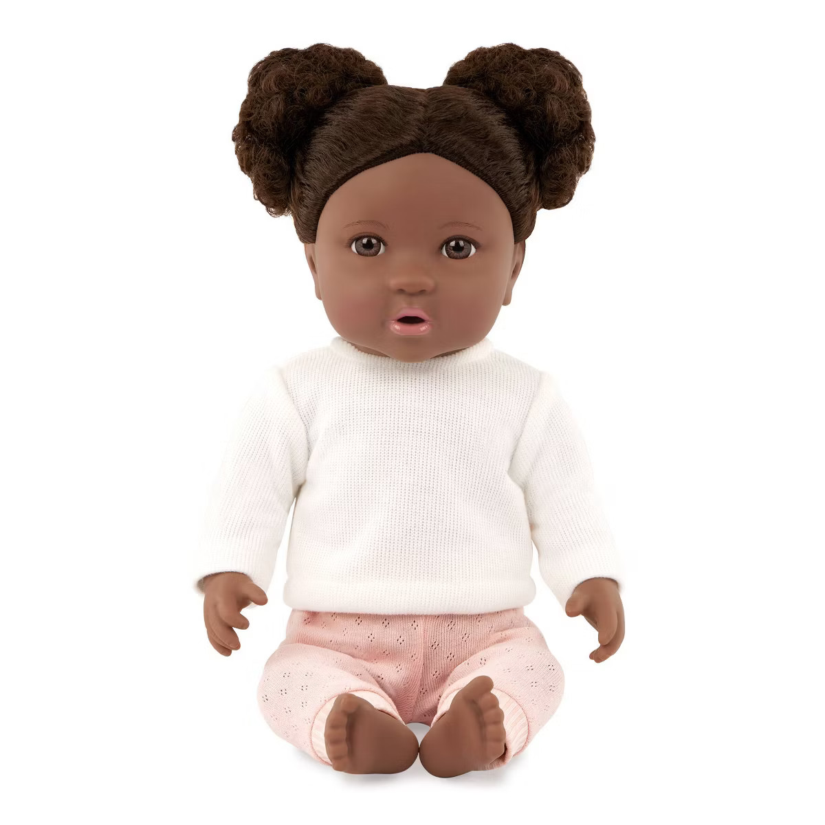 LullaBaby 14" Baby Doll with Curly Dark-Brown Hair & Brown Eyes | Target