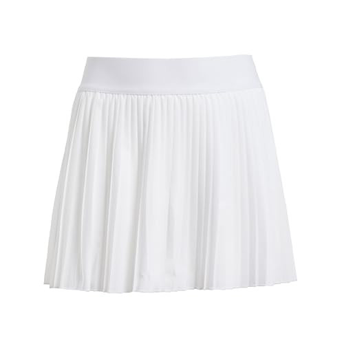 Adidas Girl's Club Tennis Pleated Skirt, White, Small | Amazon (US)