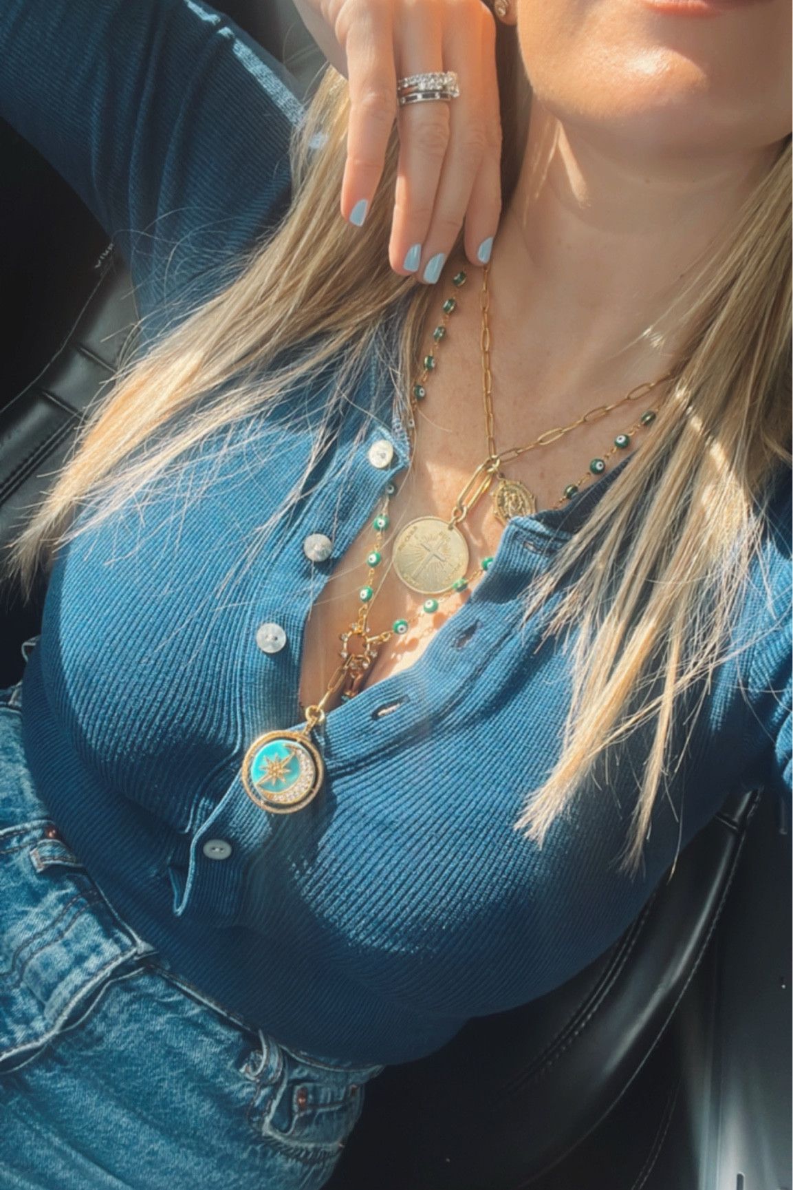 Elizabeth Cole jewelry 
Necklace stack
Coin necklaces 

#LTKOver40 #LTKGiftGuide #LTKStyleTip