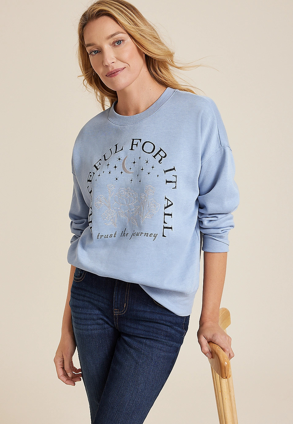 Grateful Relaxed Fit Sweatshirt | Maurices