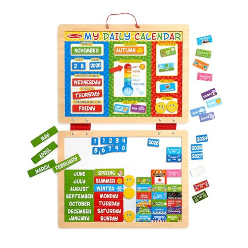 Melissa & Doug My First Daily Magnetic Calendar - Activities Calendar For Kids, Weather And Seasons Calendar For Preschoolers and Kids Ages 3+ | Amazon (US)