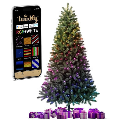 Twinkly Pre-Lit Christmas Tree - Artificial Regal Tree with RGB LED Lights - Prelit Christmas Tree for Your Holiday Home Decor - 6ft | Target