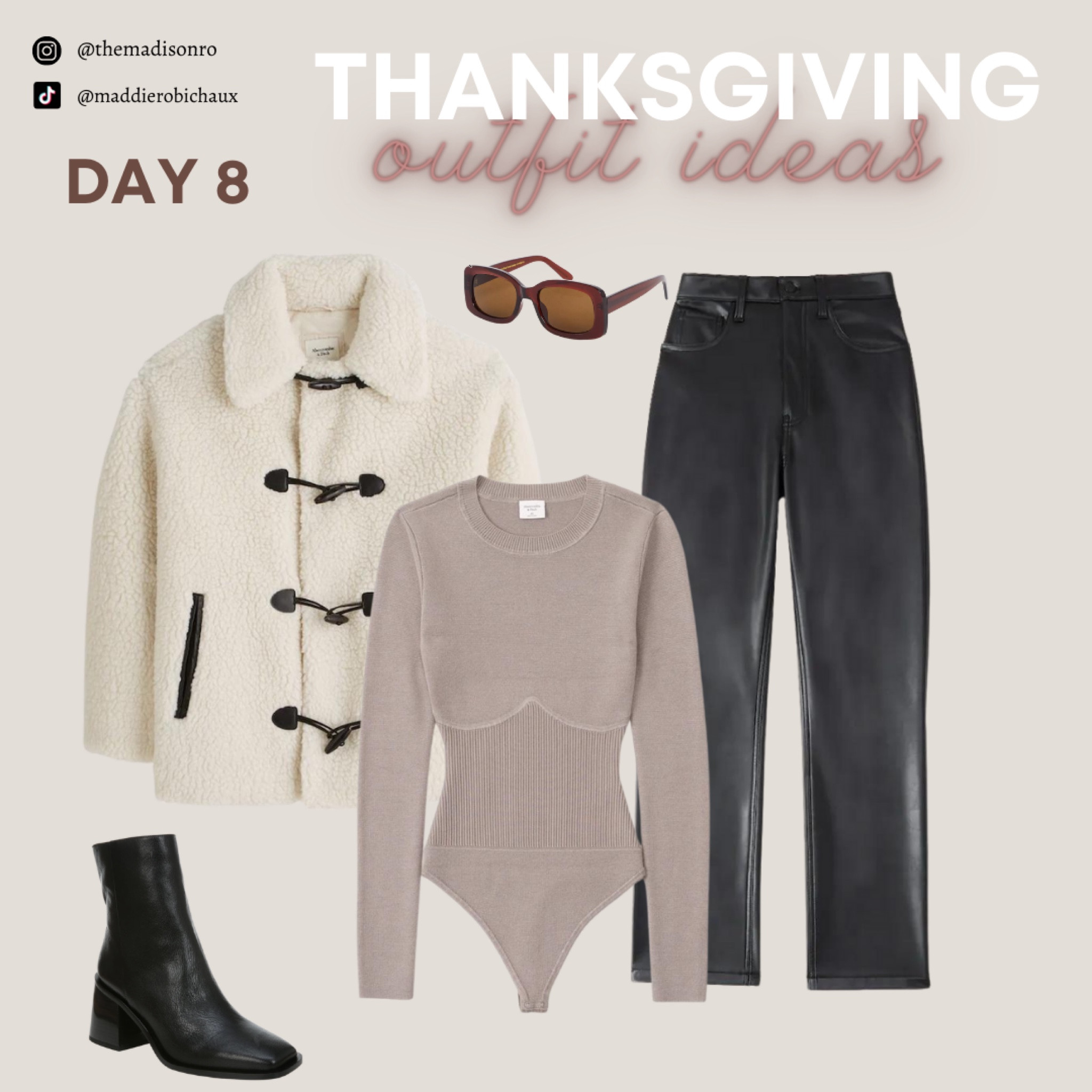 Thanksgiving Outfit Ideas, Thanksgiving Looks, Neutral outfits, Teddy Coat, Sherpa, Chic sunglasses

#LTKHoliday #LTKGiftGuide #LTKCyberweek