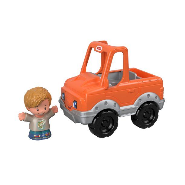 Fisher-Price Little People Help A Friend Pick Up Truck, Orange Vehicle & Figure - Walmart.com | Walmart (US)