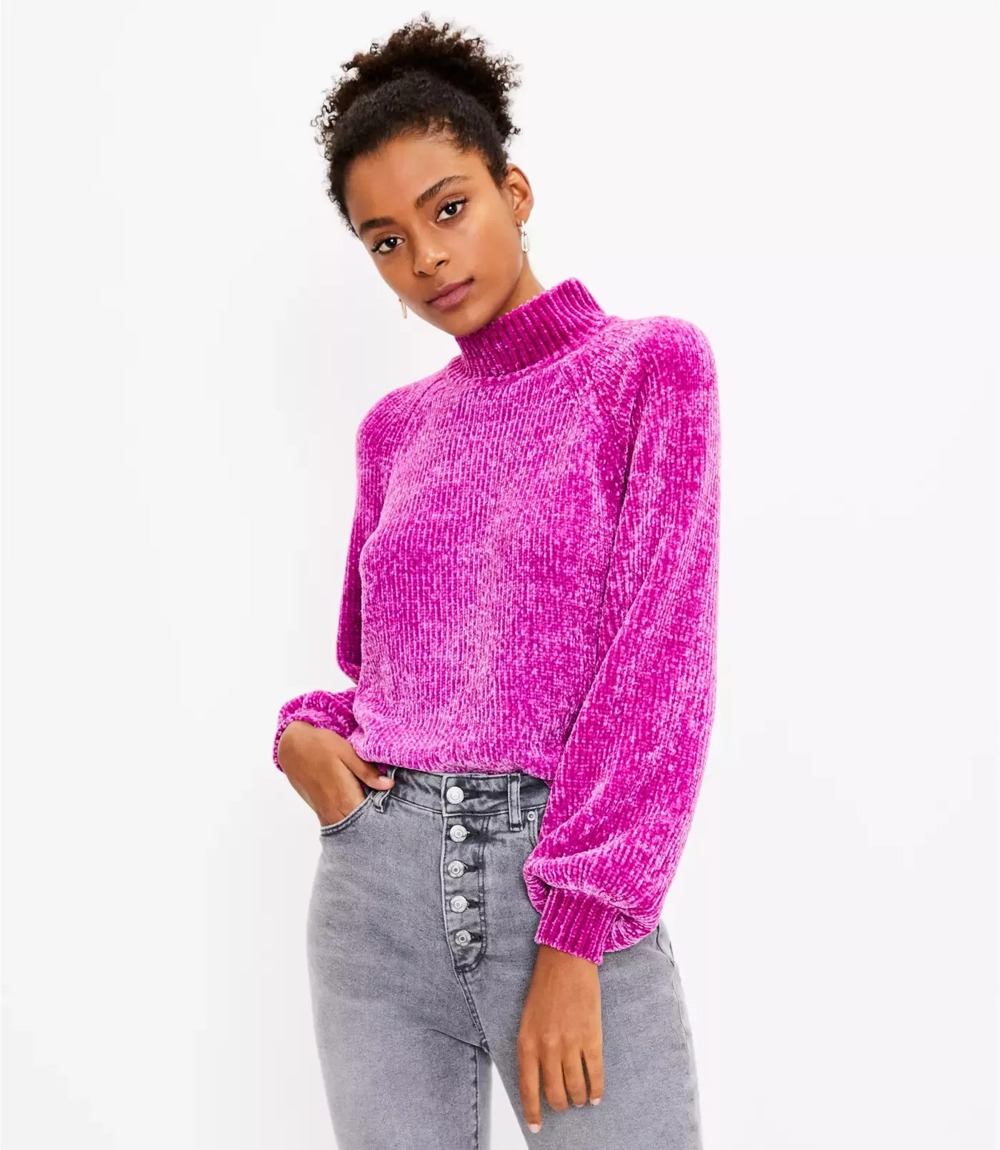 Chenille shop turtleneck jumper