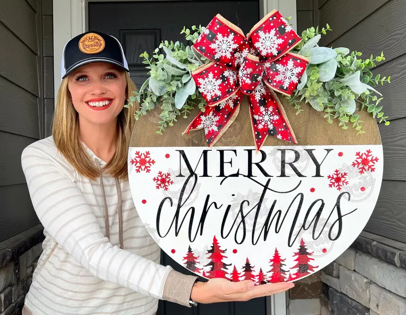 Christmas Front Door Decor | Merry Christmas | Christmas Wreath | Christmas Decor | Christmas Doo... | Etsy (US)