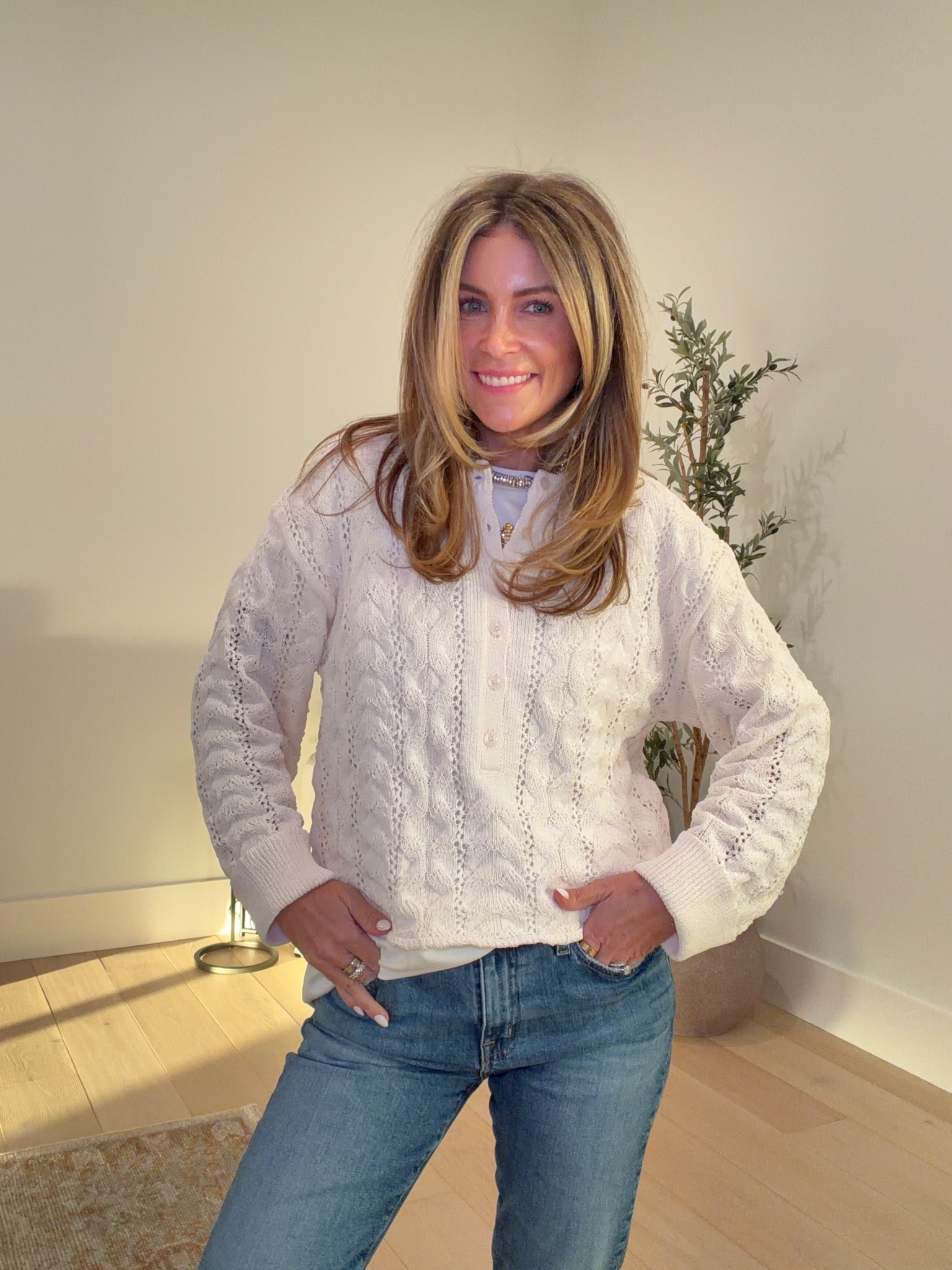 Amazon sweater size small 

Oohhh this is a good one! $148 vs $40! Which are you getting?! Comment SHOP for details!! 🤍

🔍: free people vs Amazon, looks for less, look a like, cable knit sweater, Amazon fashion, Amazon finds, ag jeans, Aritzia white tee, winter style, affordable fashion, budget friendly, petite style, moms over 40 style, Texas content creator 

Free people vs Amazon cable knit sweater 