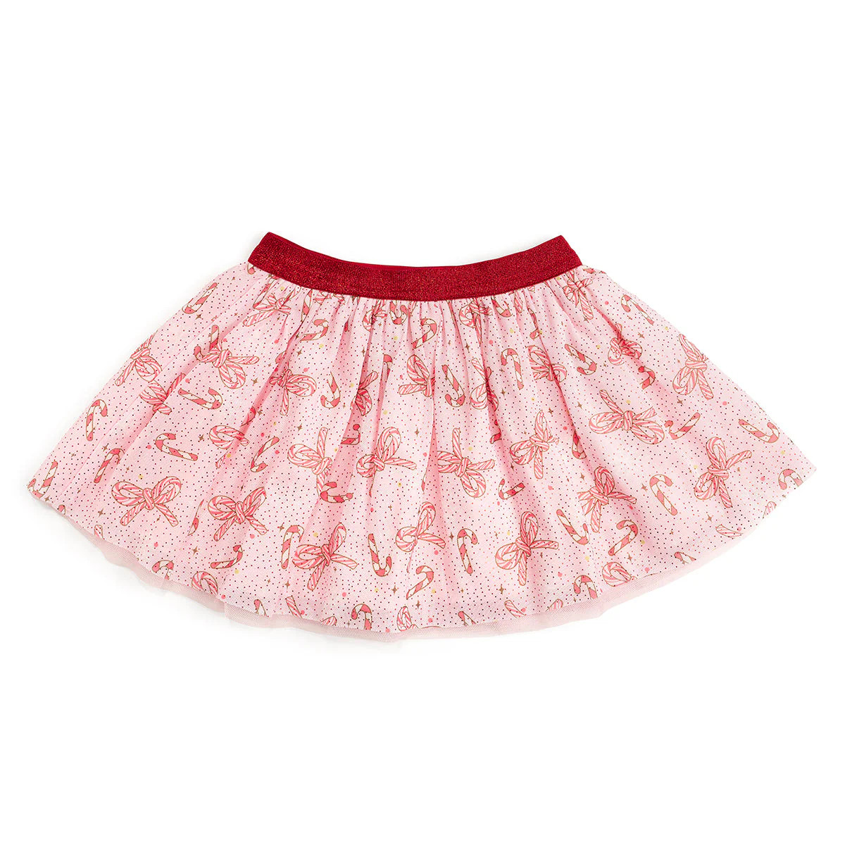 Candy Cane Bow Printed Christmas Tutu | Sweet Wink