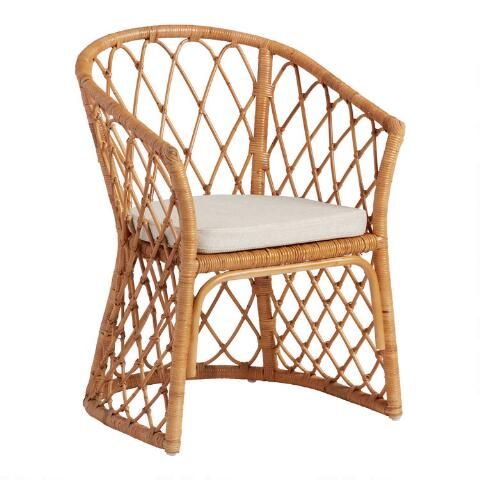 Natural Rattan Nylah Dining Armchair | World Market