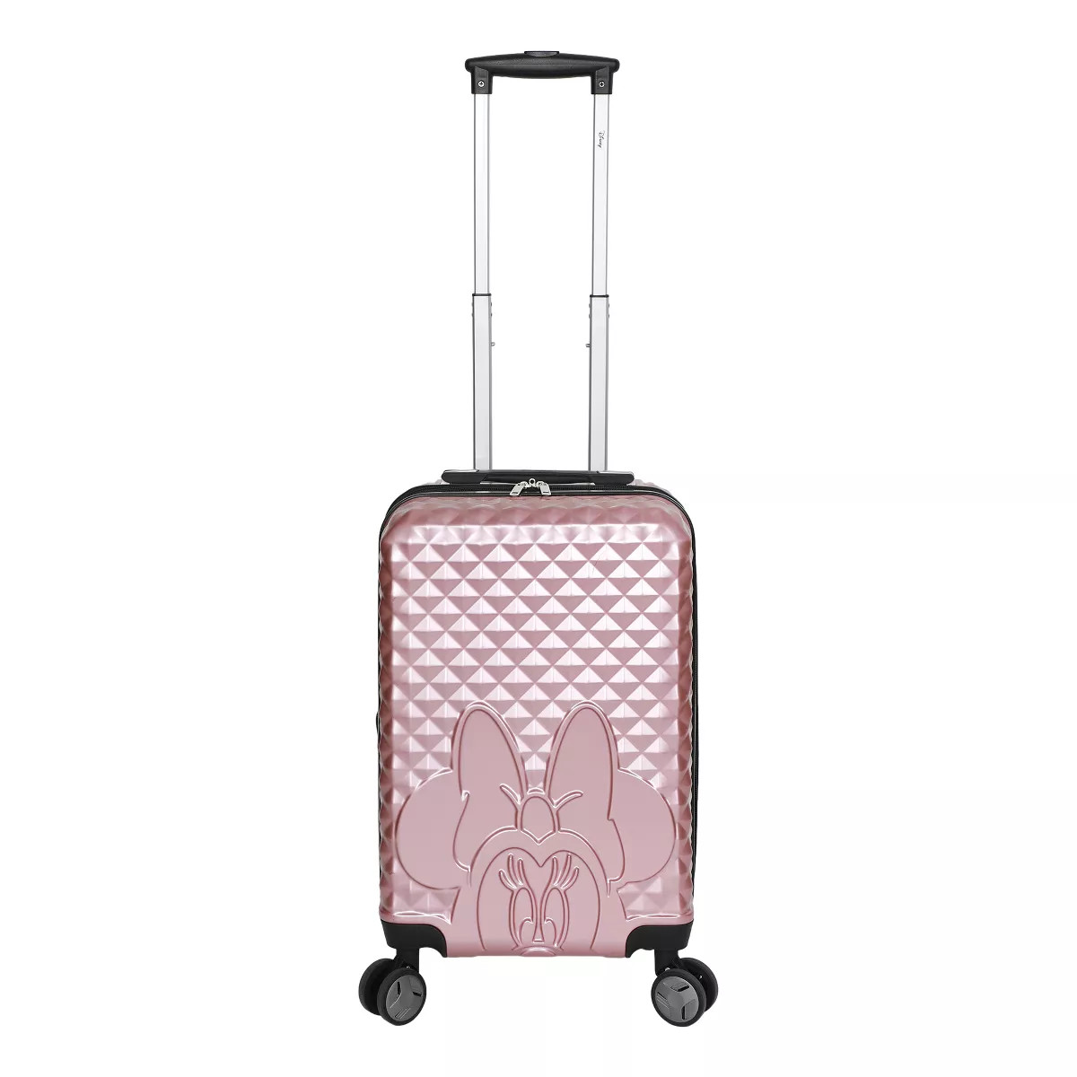 Disney Minnie Mouse Rose Gold 20” Carry-On Luggage With Wheels And Retractable Handle | Target