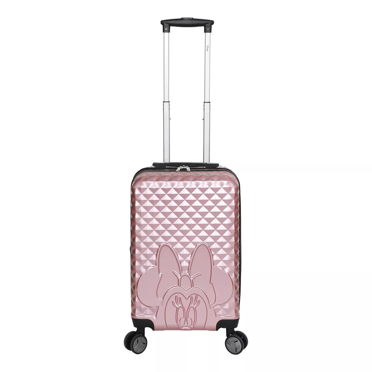 Disney Minnie Mouse Rose Gold 20” Carry-On Luggage With Wheels And Retractable Handle | Target
