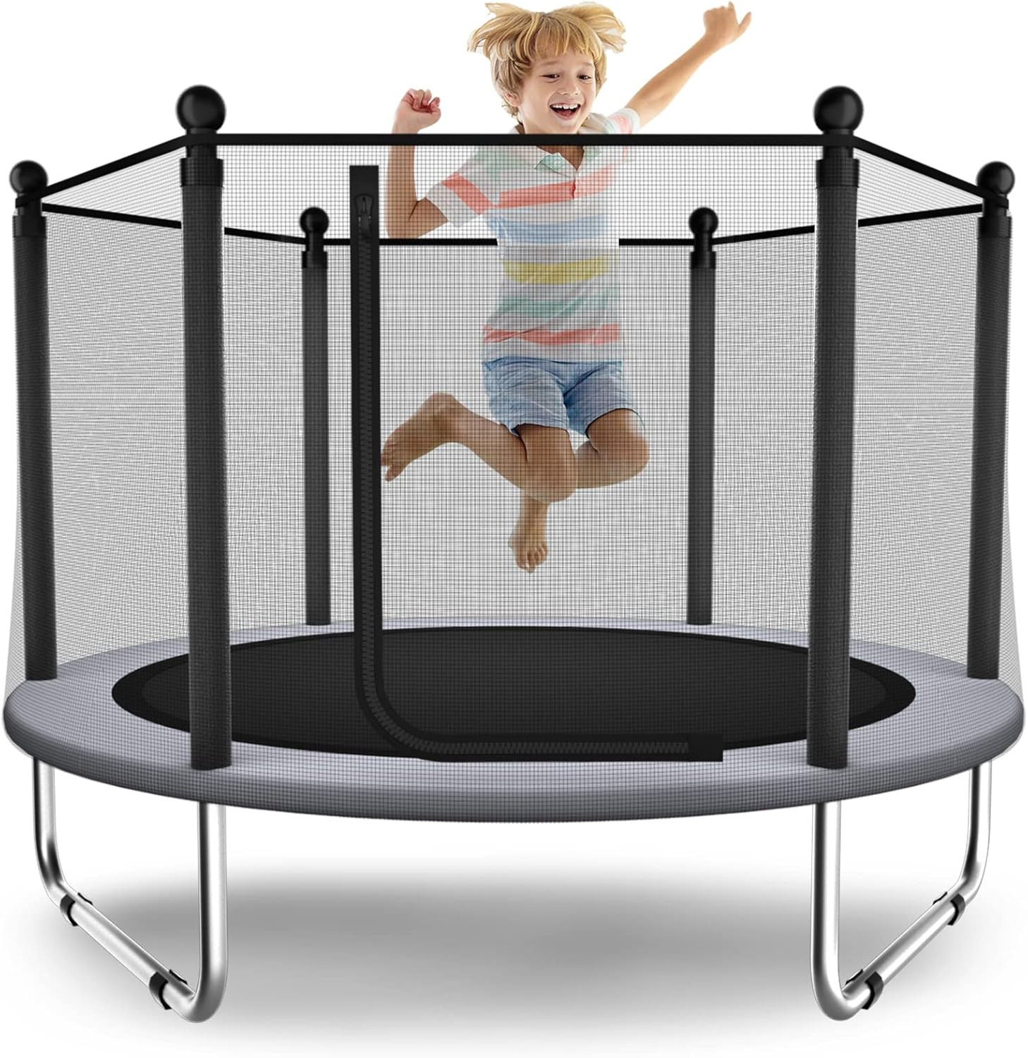 EL&IT·Wings Trampoline for Kids with Net-5FT Indoor Outdoor Toddler Trampoline with Safety Enclo... | Amazon (US)