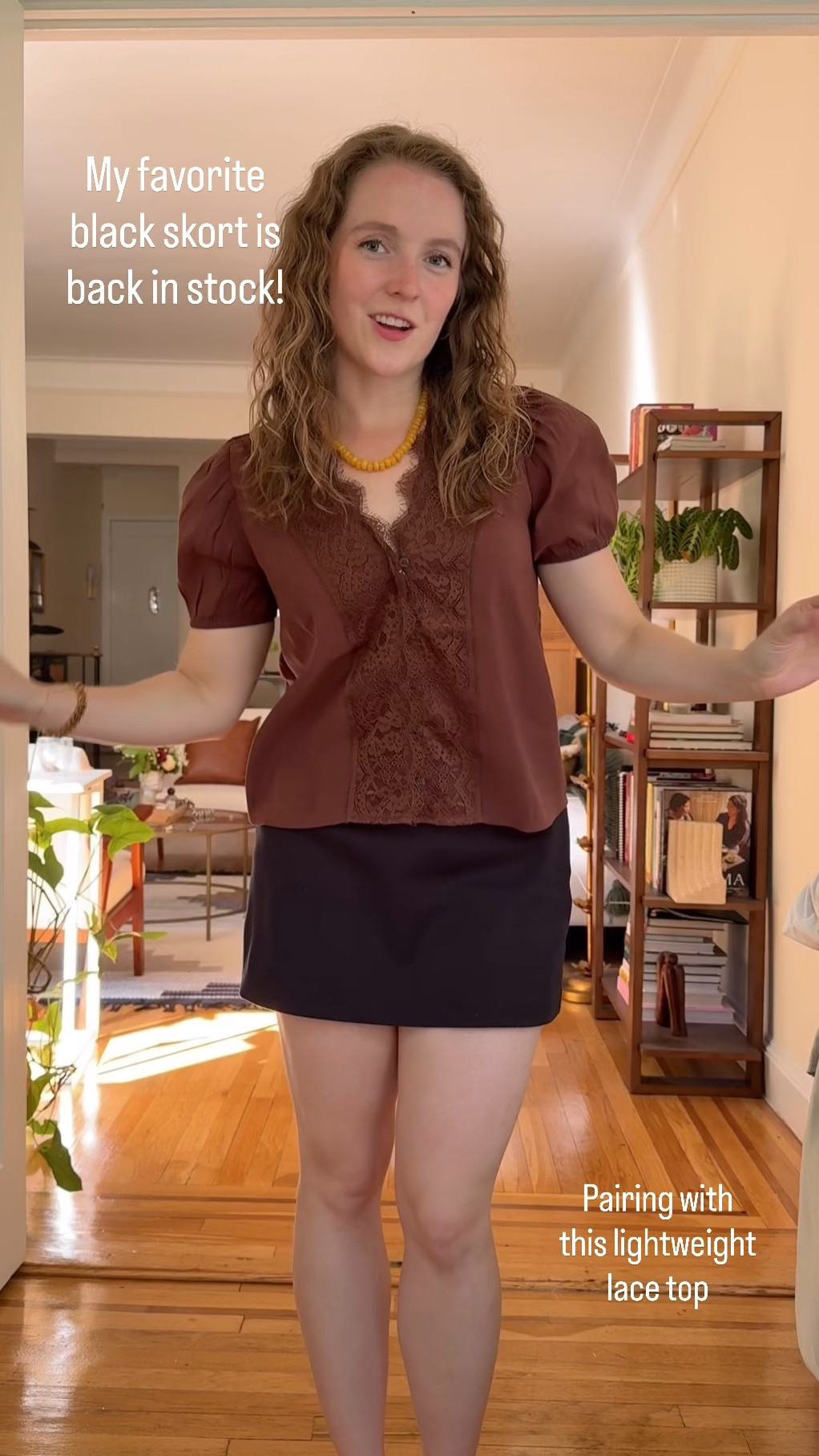 Lightweight fall transition outfit. Xs petite lace top. Small lace skort

#LTKSaleAlert #LTKSeasonal