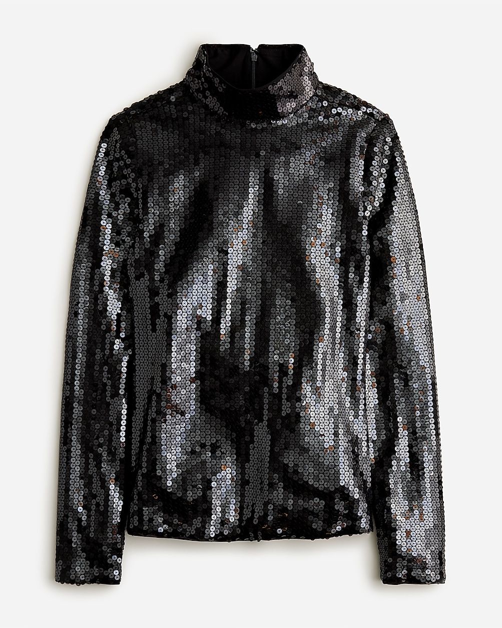 Collection fitted turtleneck top in sequin | J.Crew US