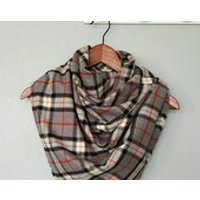 Plaid flannel blanket scarf, large plaid cotton flannel blanket scarf, black/red/ivory plaid scarf, Christmas gift, cozy flannel scarf | Etsy (US)