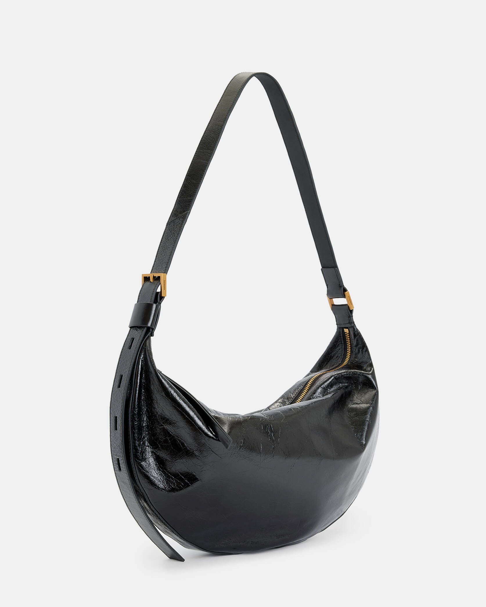 Half Moon Leather Shoulder Bag | AllSaints US