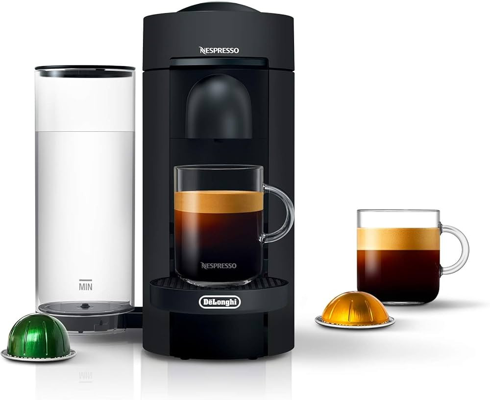 Nespresso Vertuo Plus Deluxe Coffee and Espresso Maker by De'Longhi, Matte Black | Amazon (US)