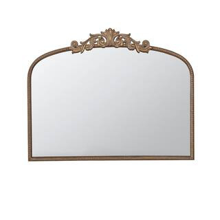 Gold 40 in. W x 31.5 in. H Arched Metal Wall Mirror FCBF15-245 - The Home Depot | The Home Depot