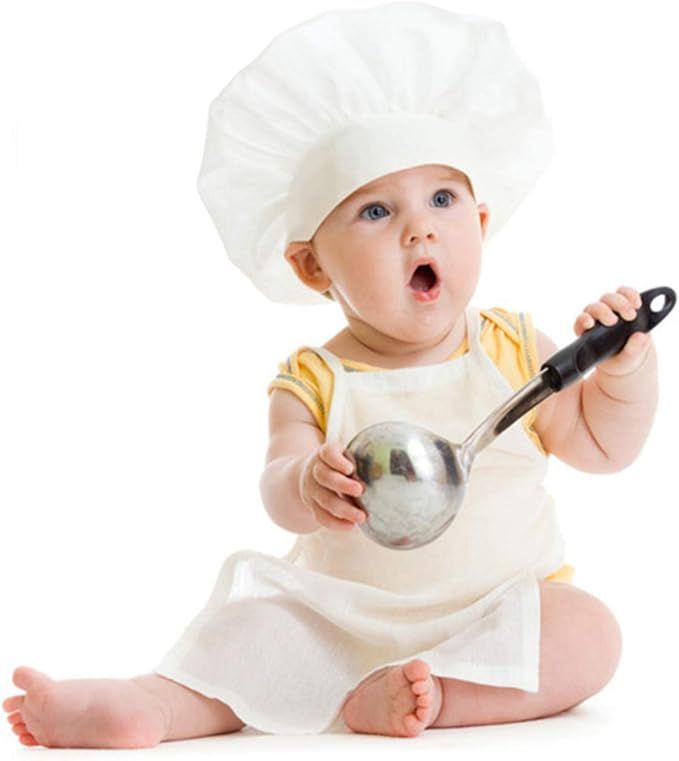 M&G House Baby White Chef Costume Photography Prop, Baby Uniform Costume Photo Props Outfits Hat ... | Amazon (US)