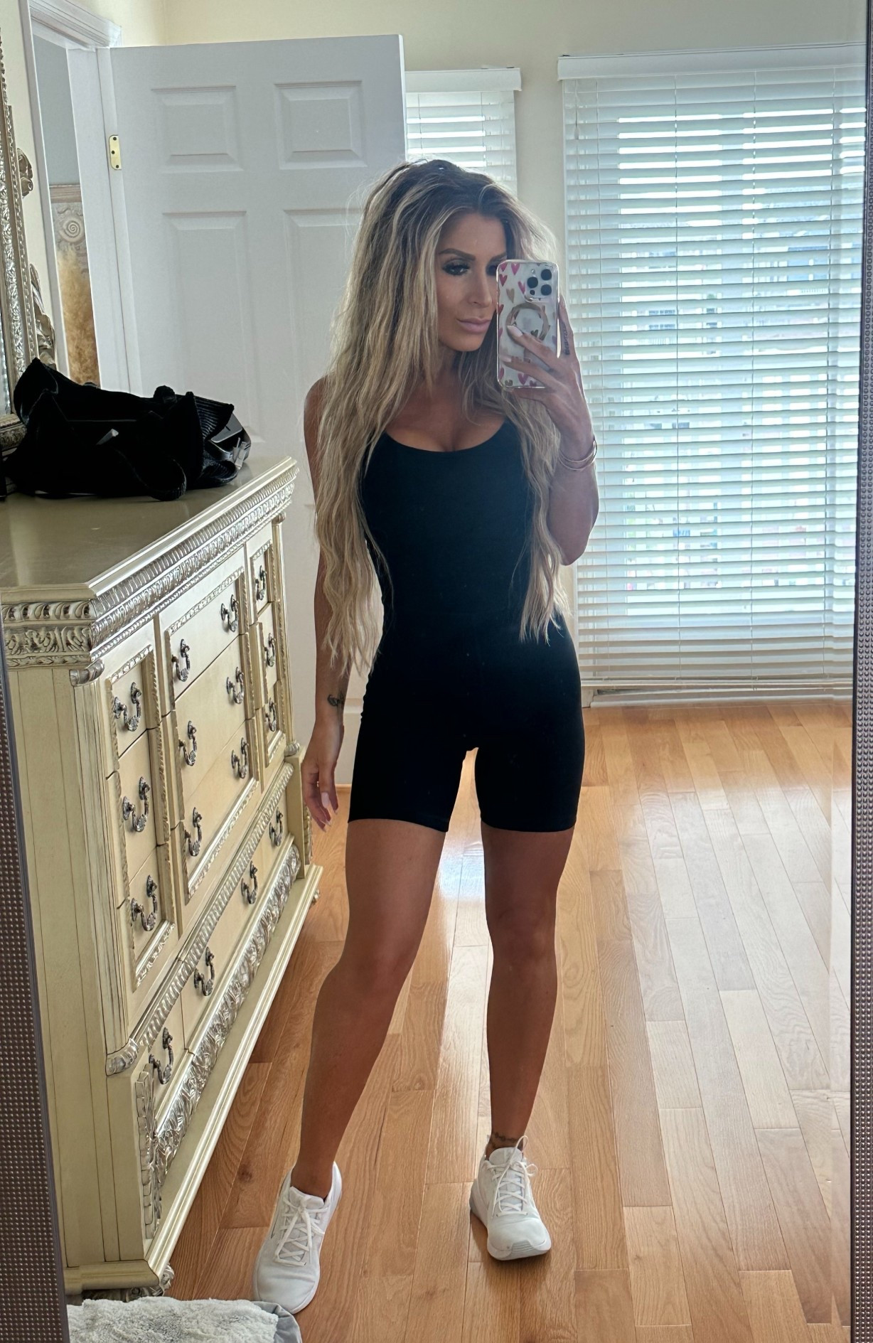 One piece workout romper 
Comfy fit ( wearing size xs ) 

#LTKSaleAlert #LTKActive