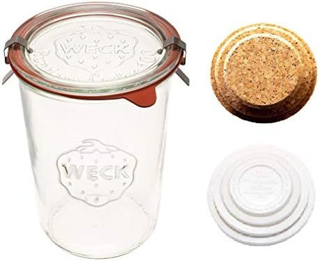Weck Canning Jar 743-3/4 L Weck Mold Jars made of Transparent Glass - Eco-Friendly Canning Jar - ... | Amazon (US)