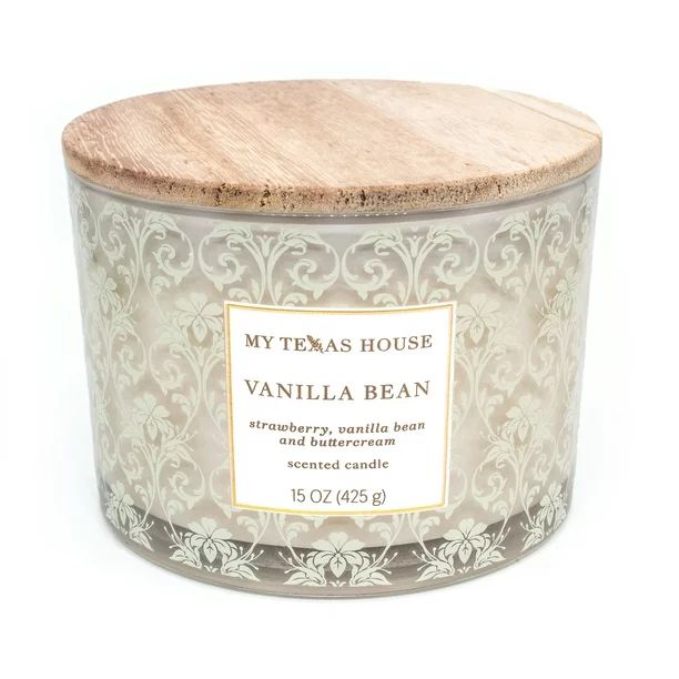 My Texas House, Vanilla Bean 3-wick Candle, 15oz with 35-40 hr Burn Time - Walmart.com | Walmart (US)