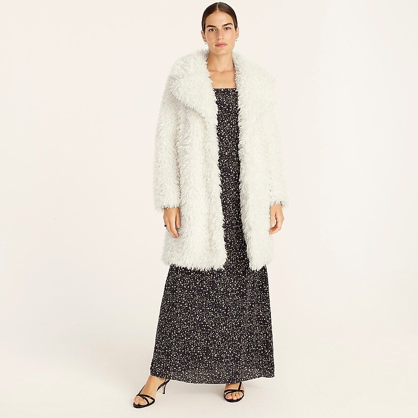 Collection topcoat in shaggy faux fur | J.Crew US