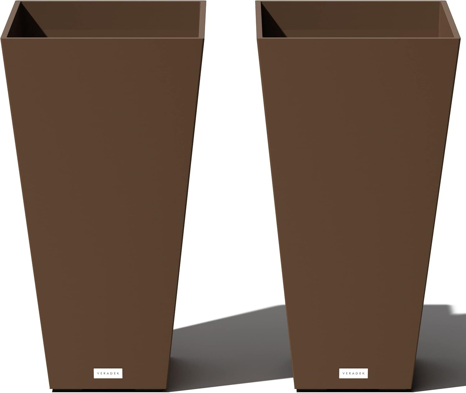 Veradek V-Resin Indoor/Outdoor Taper Planter (Espresso, 26 inch - 2 Pack) | Amazon (US)