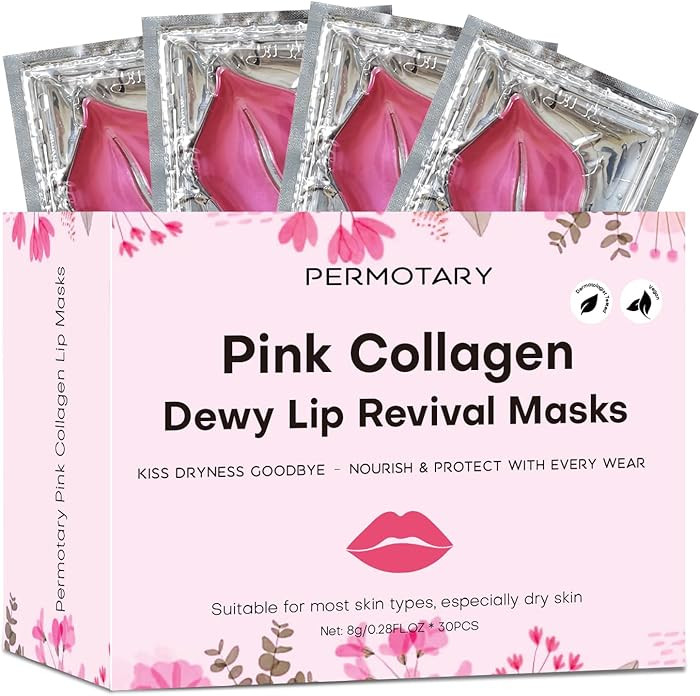 Permotary 30 PCS Moisturizing Collagen Lip Mask Crystal Mouth Care Pads Mask for Moisturizing & R... | Amazon (US)