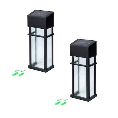 Harbor Breeze Solar Black LED Outdoor Deck light 2 -Pack | Lowe's