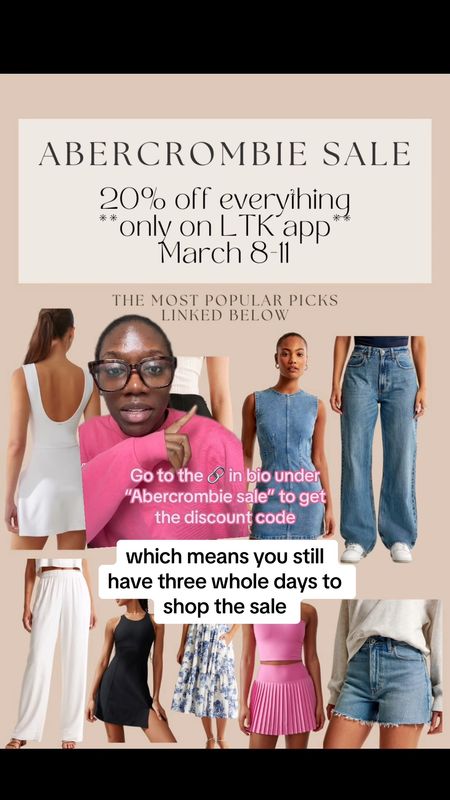 Abercrombie sale 20% everything! *starting March 8th! To get the code: click on the items below Spring style, spring outfit, spring fashion, spring dress, spring boots, knee high boots, floral dress, spring ootd, spring outfit ideas, spring outfit inspo, outfit inspo, casual outfit ideas, chic outfit, spring sandals, casual chic, everyday outfit, spring trends, outfit inspiration, outfit in motion #springstyle #springoutfits #springoutfitideas #springoutfitinspo
#ltksale

#LTKfindsunder100 #LTKSpringSale #LTKsalealert