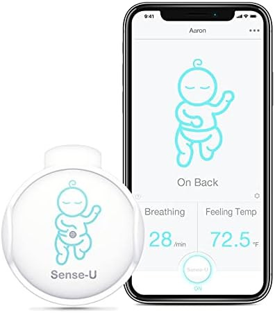 Amazon.com: Sense-U Baby Breathing Monitor - Tracks Baby's Breathing Movement, Temperature, Rollo... | Amazon (US)