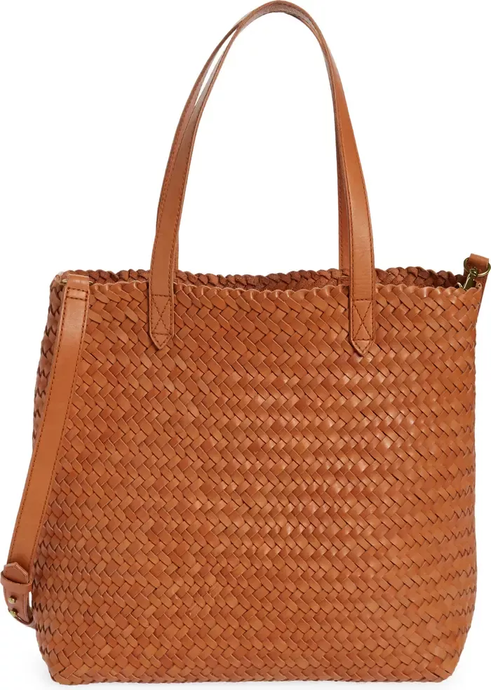 Madewell The Medium Transport Tote: Woven Leather Edition