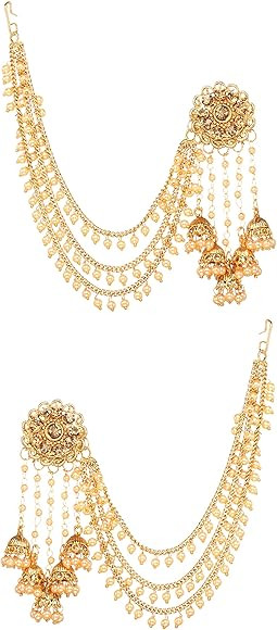 Fashion Bollywood Jewellery Traditional Ethnic Bridal Bride Wedding Bridesmaid Gold Plated Kundan... | Amazon (US)