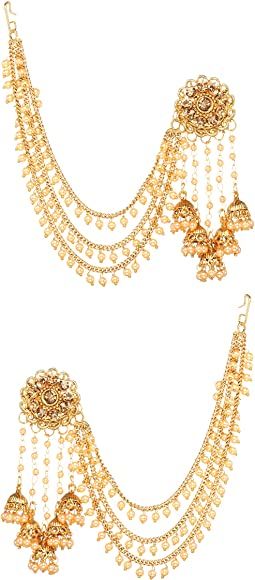 Fashion Bollywood Jewellery Traditional Ethnic Bridal Bride Wedding Bridesmaid Gold Plated Kundan... | Amazon (US)