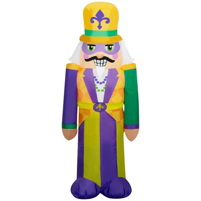 Nutcracker Airblown Yard Inflatable, Multicolor, 48", Mardi Gras by Way To Celebrate | Walmart (US)