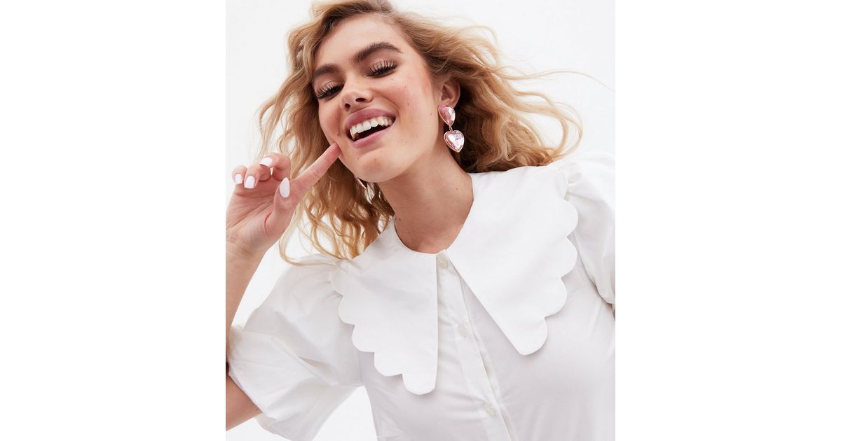Spare the Details White Frill Collar Shirt
						
						Add to Saved Items
						Remove from Save... | New Look (UK)