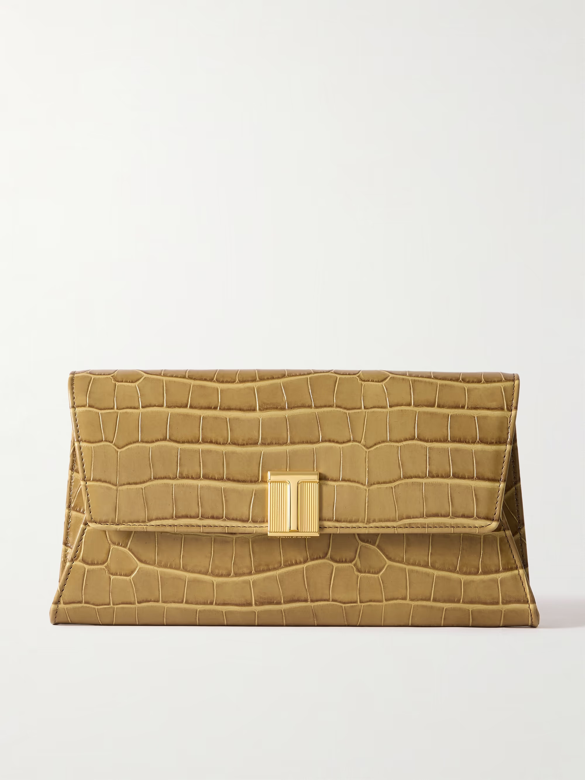 Nobile croc-effect patent-leather clutch | NET-A-PORTER (US)