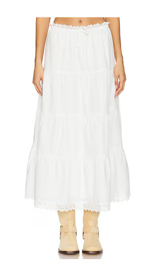 Angela Maxi Skirt in White | Revolve Clothing (Global)