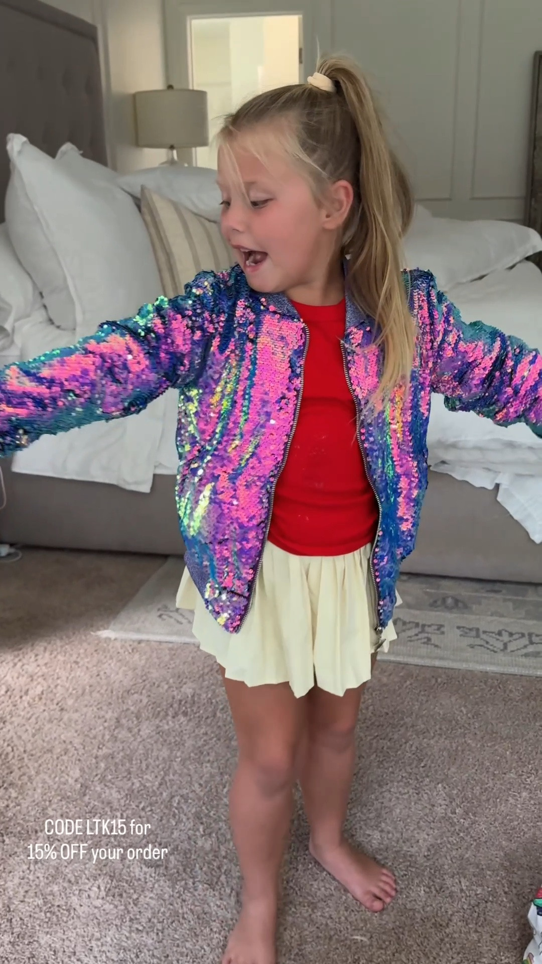 Our favorites at @Lola + The Boys sent a little gift to Eliza and she’s in love with her mermaid sequin bomber! Our favorite spot for all the girliest and most fun pieces ❤️❤️❤️ Use code LTK15 for 15% off your order! #gifted

#LTKKids #LTKmomlife #LTKSaleAlert