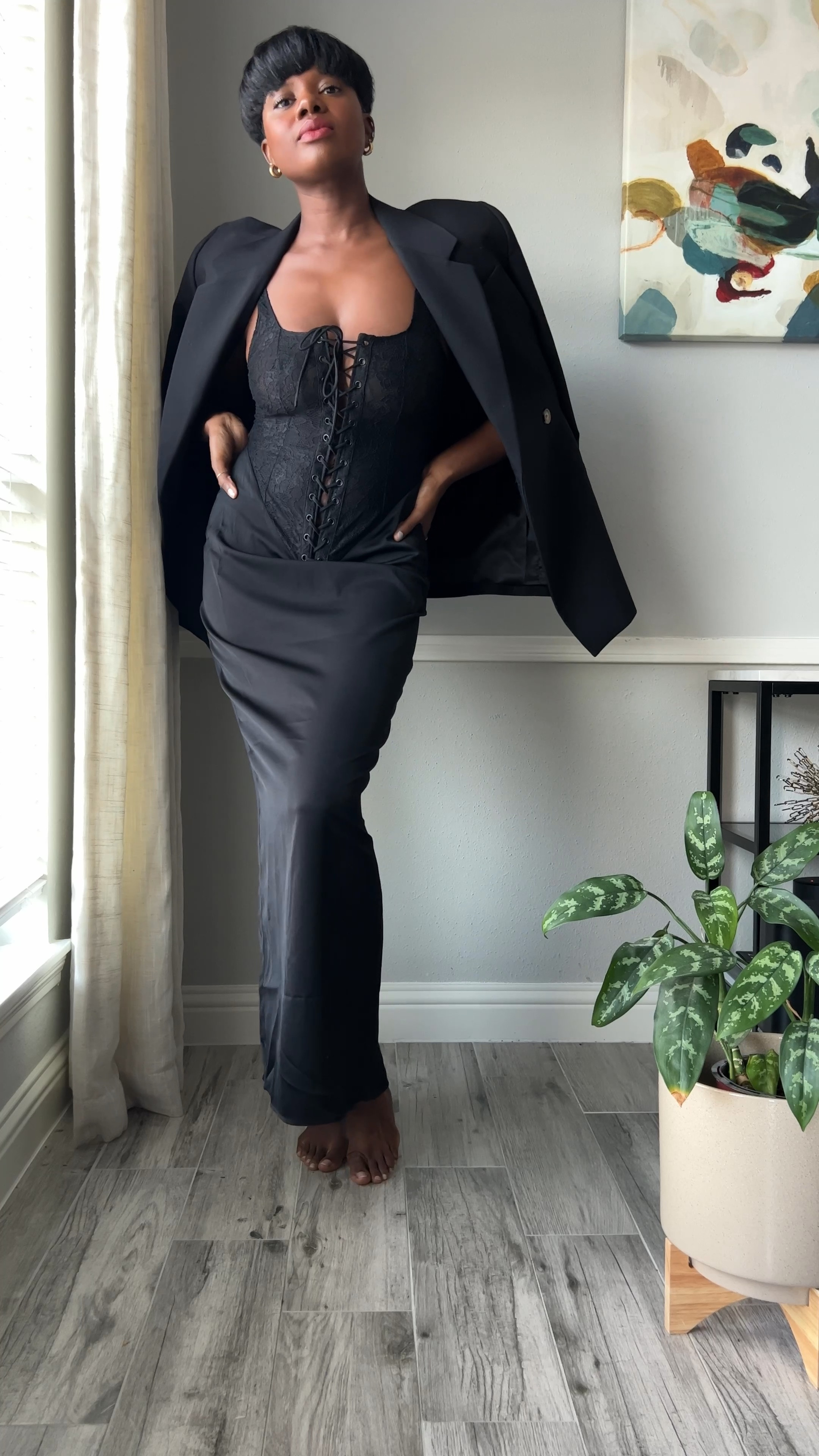 3 Valentine’s Day dresses that you can style with blazer! White mini dress with red flowers, black corset front tie dress, white ruched dress, black blazer and brown cutout unitard. I’m wearing small in the dresses and medium in the unitard  

#LTKstyletip #LTKwedding #LTKFind