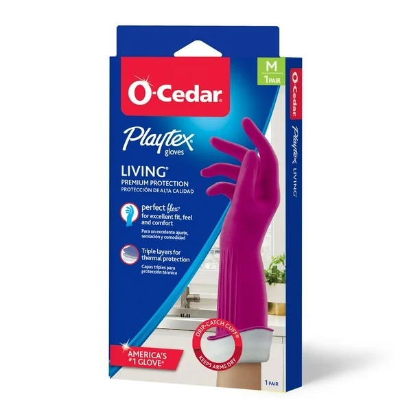 Playtex Living Gloves, Reusable Cleaning Gloves, Size Medium, 1 Pair | Walmart (US)