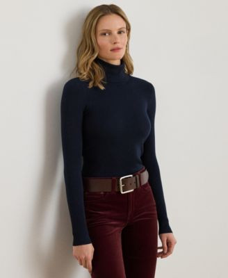 Lauren Ralph Lauren Ribbed Turtleneck Sweater, P/XS-XXL - Macy's | Macy's
