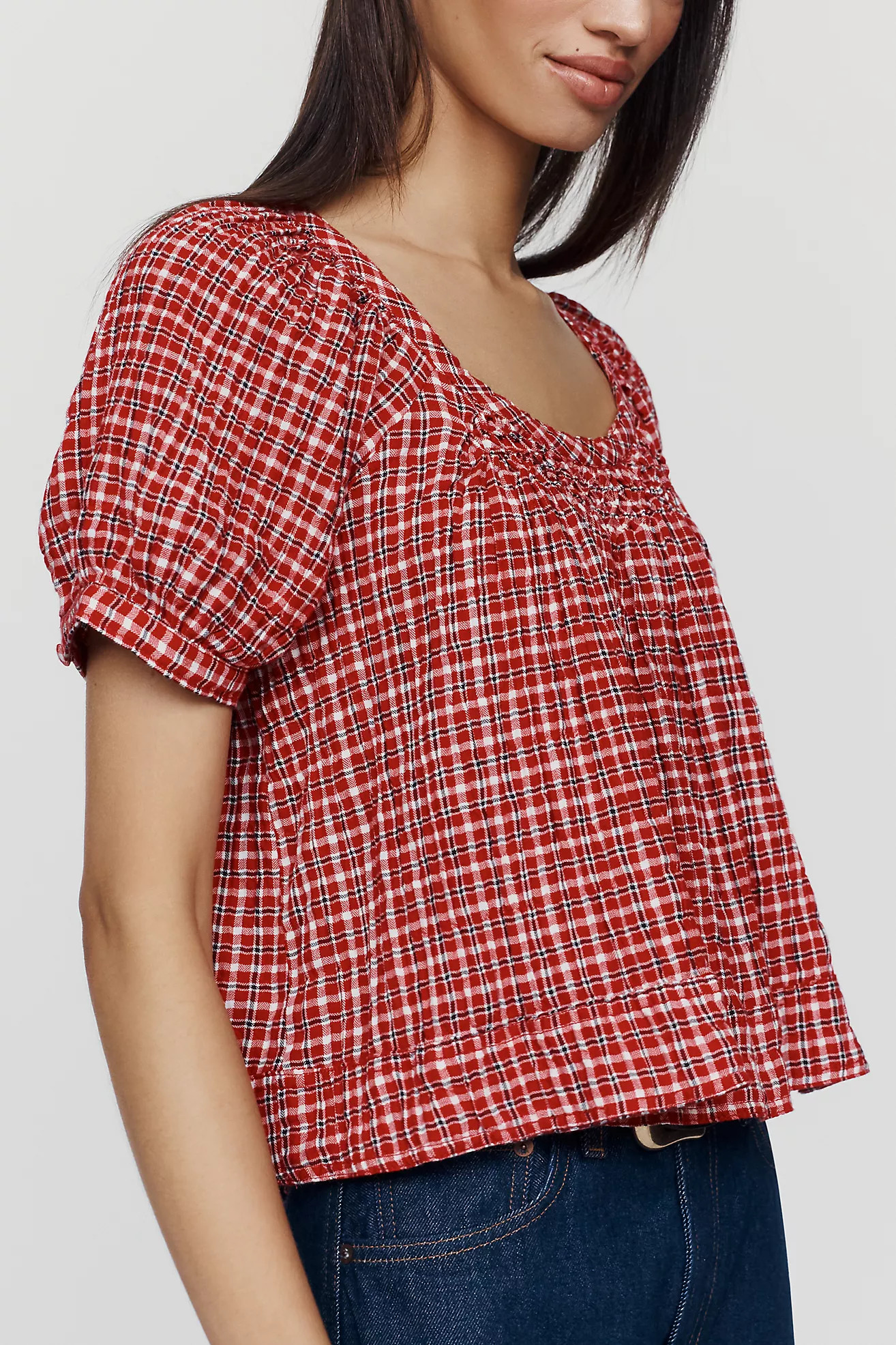 Pilcro Smocked Swing Blouse | Anthropologie (US)